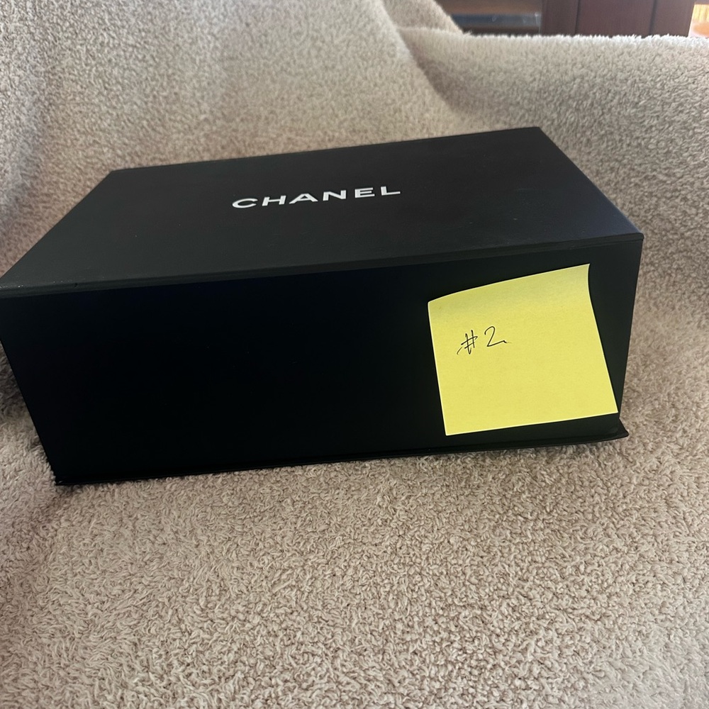 CHANEL Black Box with White Logo